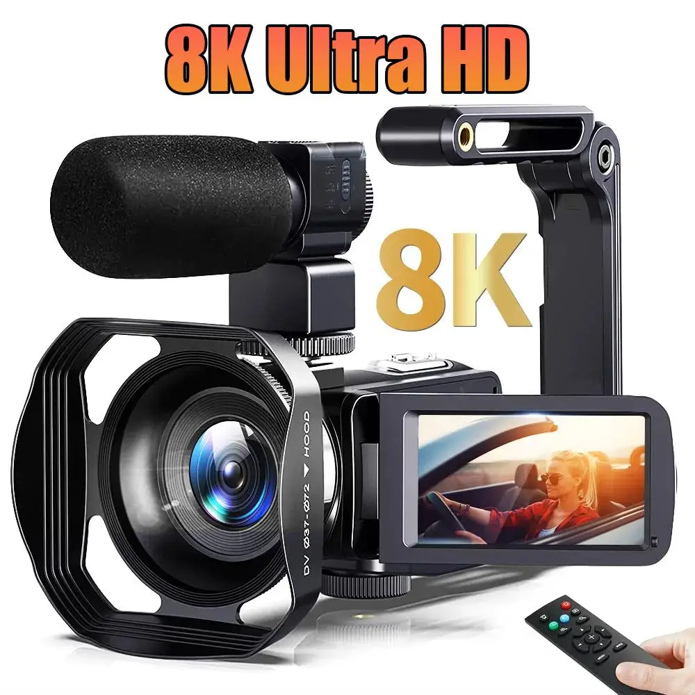 8K Video Camera HD Digital Camcorder 18X igital Zoom Digital Recorder 3 Inch LCD