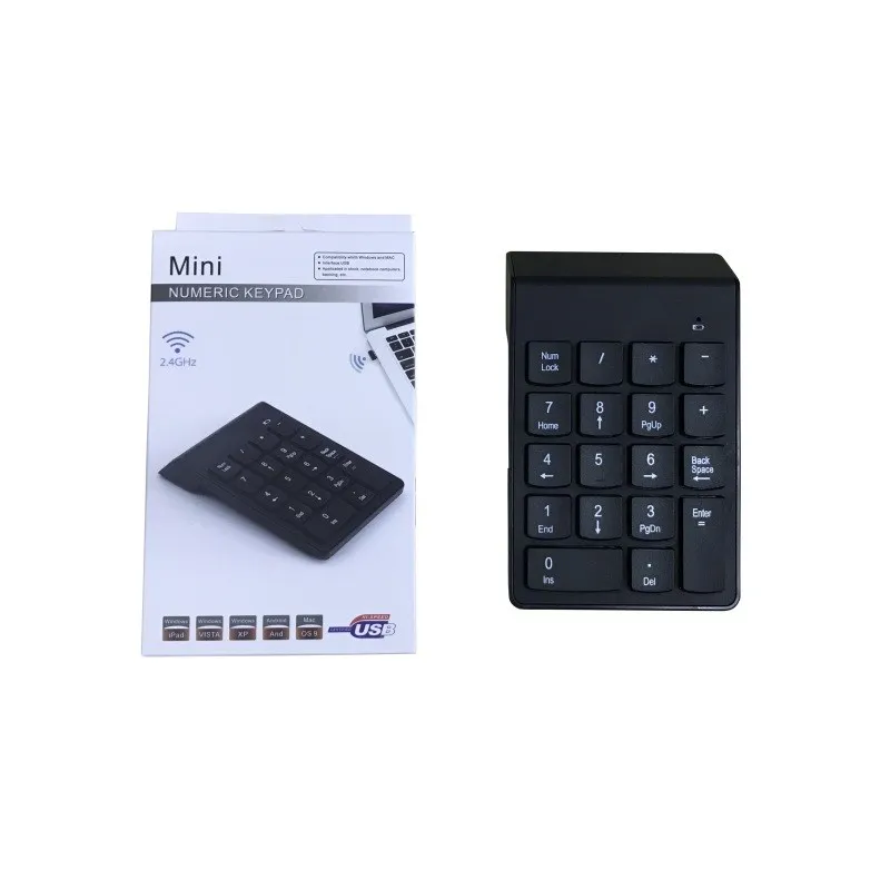 Portable Number Pad USB Wireless Small Keypad Windows Android Linux For Payment