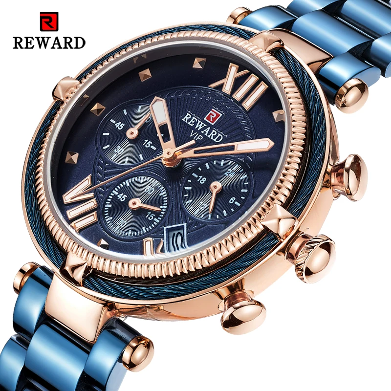 REWARD Luxury Fashion Women Watches Waterproof Casual Quartz Ladys Watch for Wom