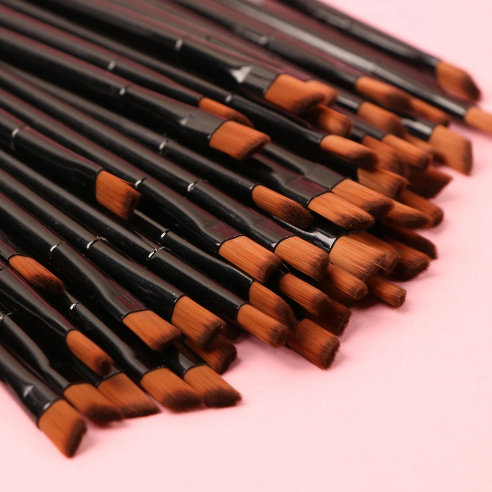 50pcs/set Eyebrow Brush Eye Brushes Set Eyeshadow Mascara Blending Pencil Brush 