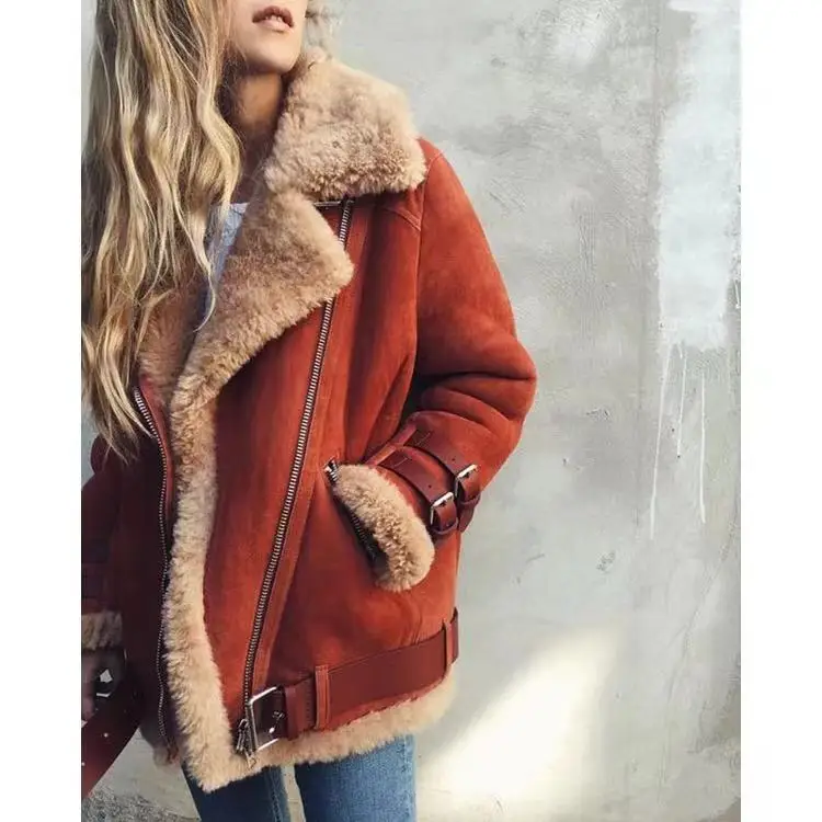 5Xl Plus Size Women Fur Coat Cotton Warm Thick Faux Fur Coat Women Casual Suede 
