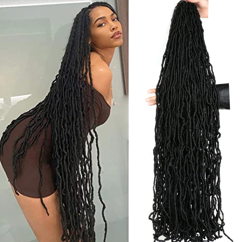 Faux Locs Crochet Hair 18 24 36 inch Faux Locks Crochets Braids Cheveux Syntheti
