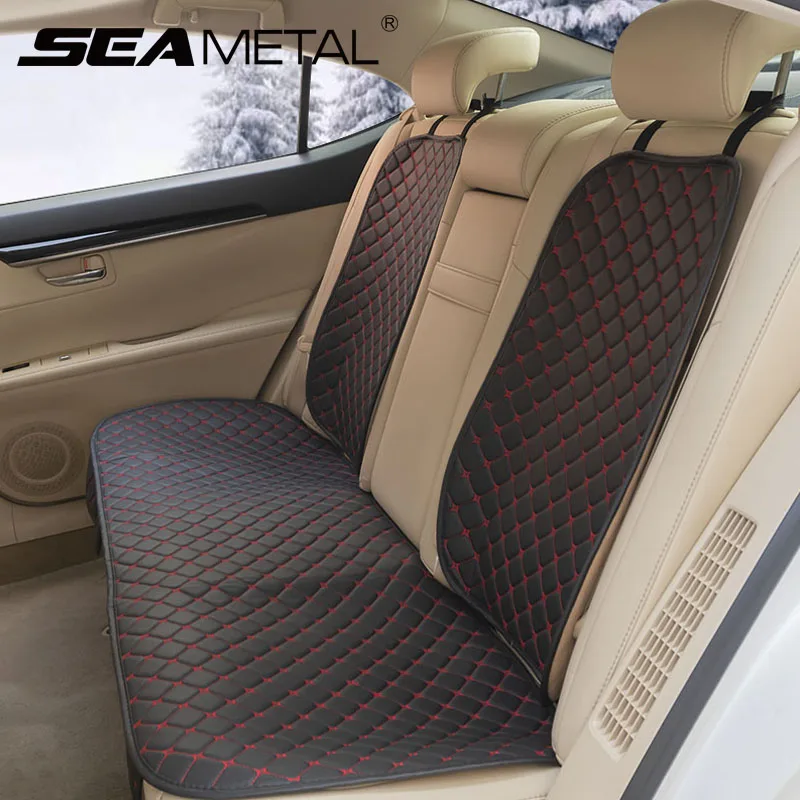 Leather Car Seat Covers Four Seasons Front/Rear Seat Protector Car Seat Cushion 