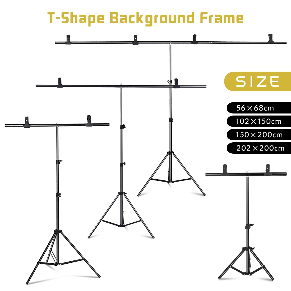 T-Shape Portable Background Stand Kit Adjustable Photography Background Photo Ba