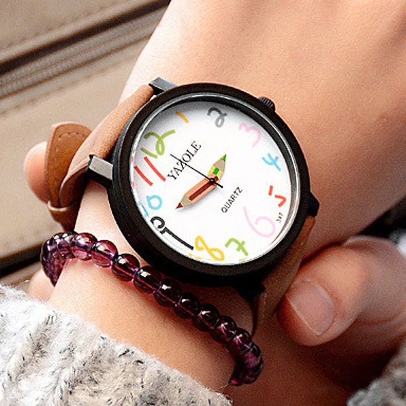 YAZOLE Watch Women Big Watches Fashion Large Digital Color Pencils Quartz Wristw