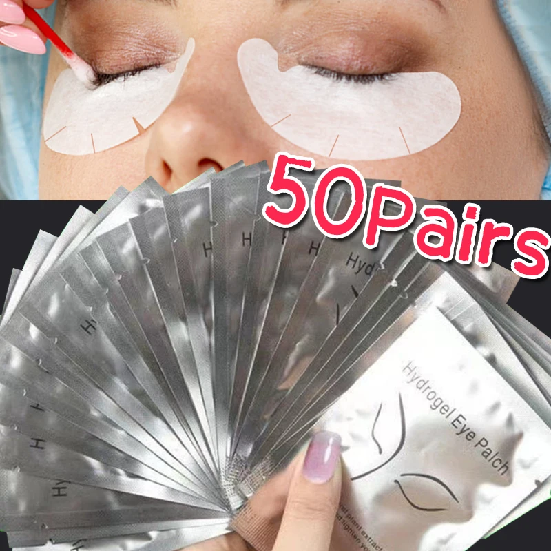20/50Pairs Eyelash Pad Gel Patch Grafting Eyelashes Pads Disposable Under Eye Pa