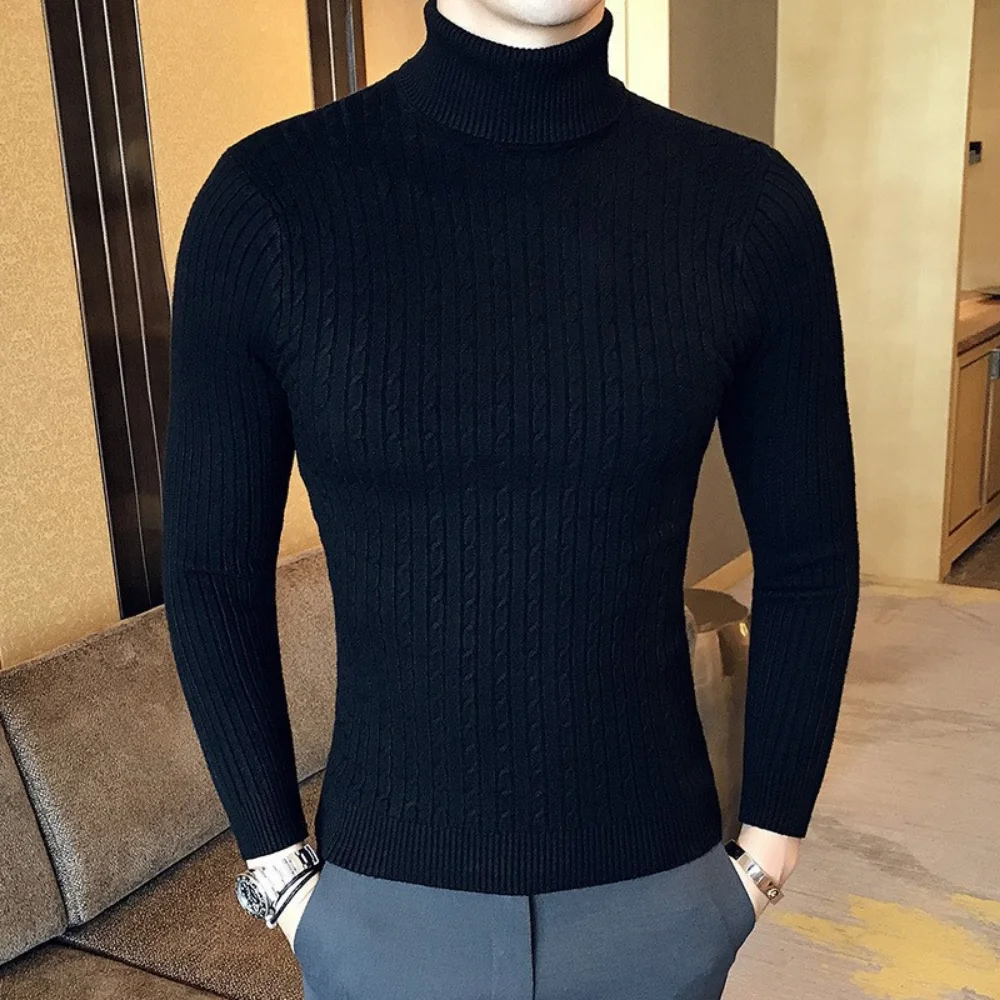 Autumn Winter Turtleneck Pullovers Warm Solid Color Autumn Winter Turtleneck Pul
