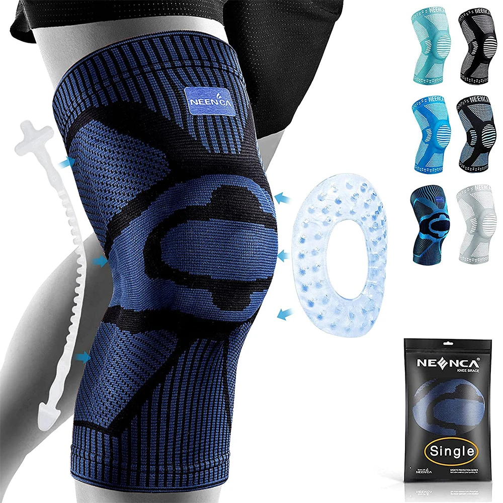 NEENCA Knee Brace Support with Side Stabilizers Patella Gel Knee Compression Sle