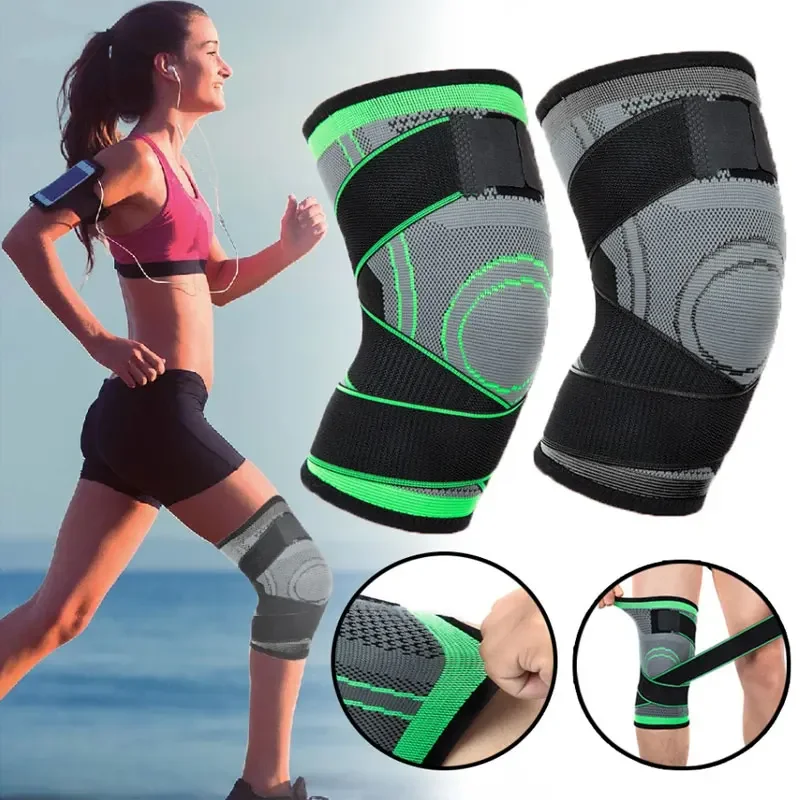 1PC Sports Knee Pad Men Pressurized Elastic Knee Pad Support Fitness Gear Basket