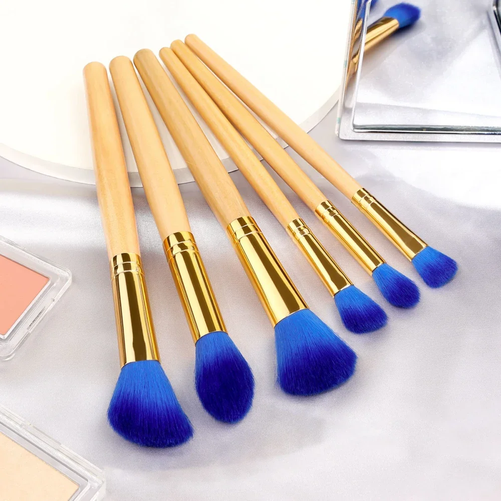 6Pcs Makeup Brush Set Soft Cosmetics Foundation Powder Blush Makeup Brushes Eyes