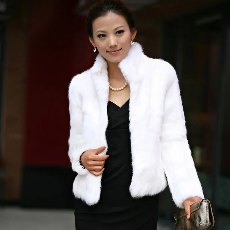 Lucyever Black White Faux Fur Coat Women Autumn Winter Winter High Quality Short