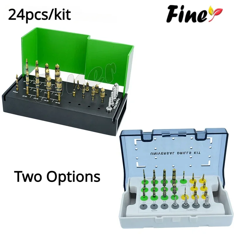 24 pcs Dental Osseodensification Bur Surgical Rustfree Dental Implant Drill Oral