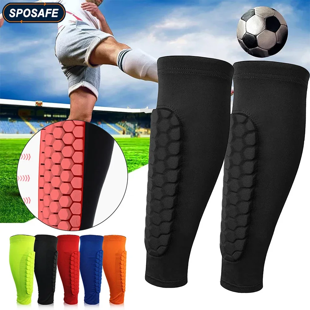 Honeycomb Soccer Shin Guards Football Shields Sports Legging Shinguards Leg Slee