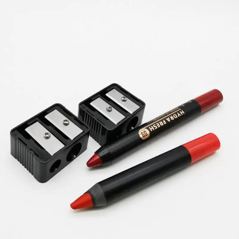 Brand Double Holes Precision Lipstick Cosmetic Pencil Sharpener For Eyebrow Lip 