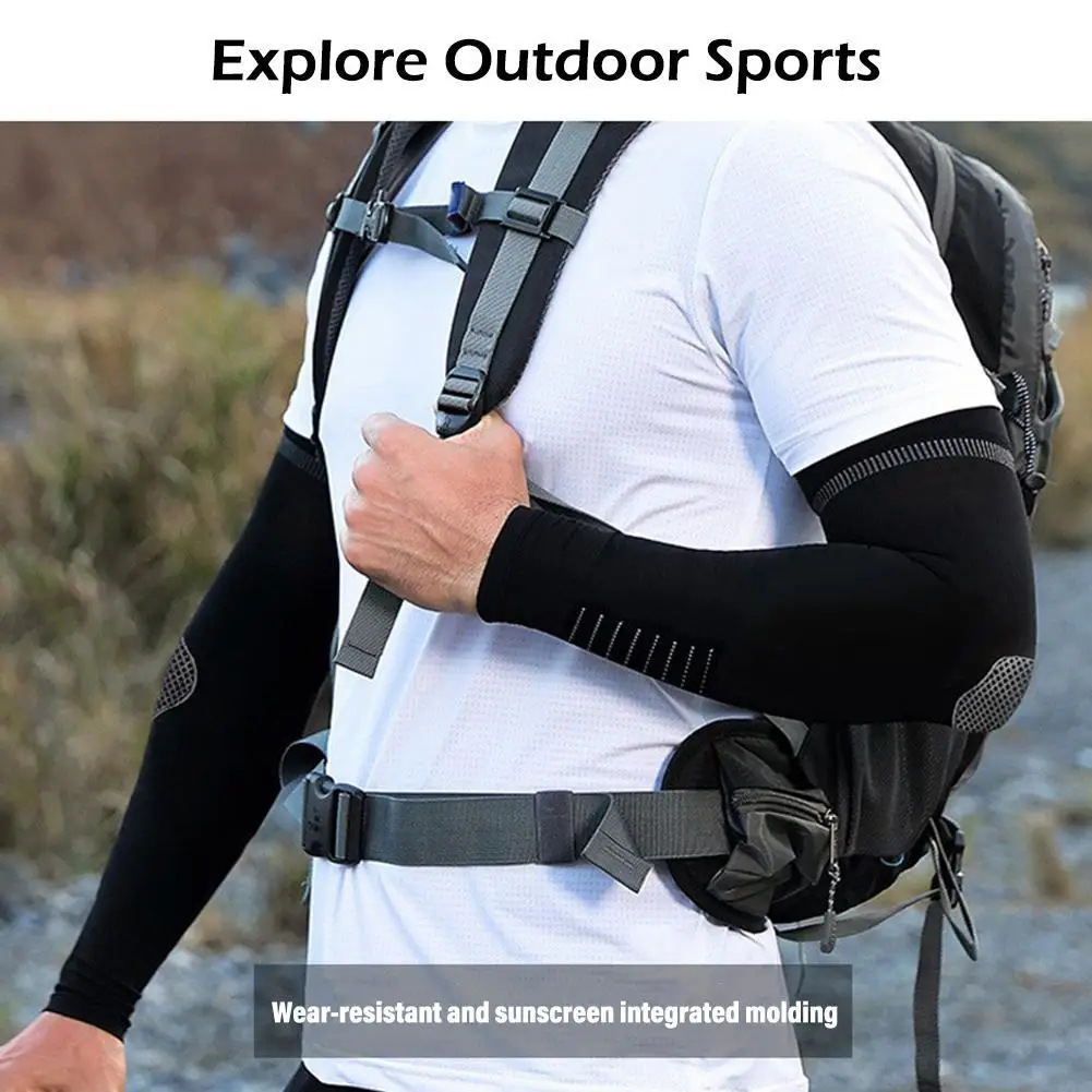 Ice Arm Sleeves Breathable Quick Dry Running Outdoor Sportswear UV Sun Protectio
