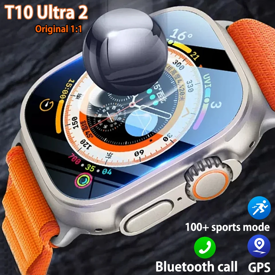 2024New T10 Ultra 2 49mm Ultra 9 Series NFC Smart Watch BT Call Waterproof Watch