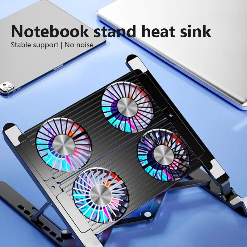 New Laptop Cooler Base Stand Foldable Laptop Cooling Pad Portable Adjustable Not