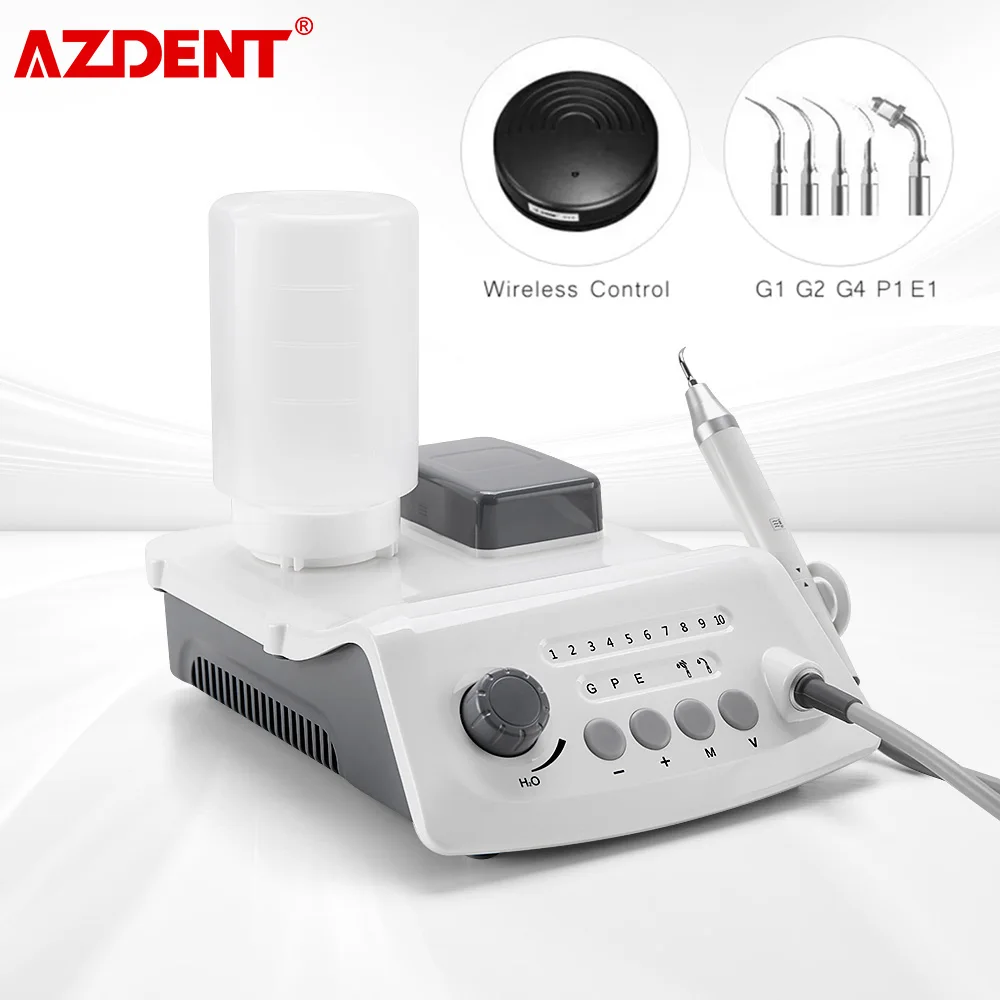 AZDENT Dental LED Wireless Control Ultrasonic Scaler with Detachable Handpiece A