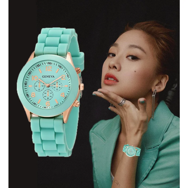 Women Watches 2023 New Fashion Luxury Brand Women's Watch Silicone Strap Quartz 