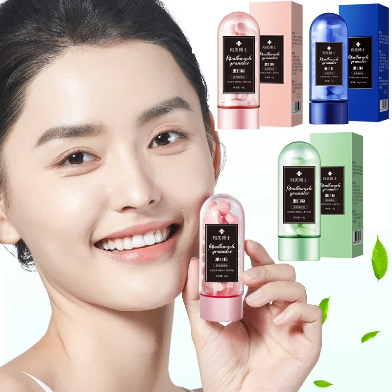 30 Capsules Probiotic Solid Toothpaste Mouth Freshener Removal Tooth Stains Repa