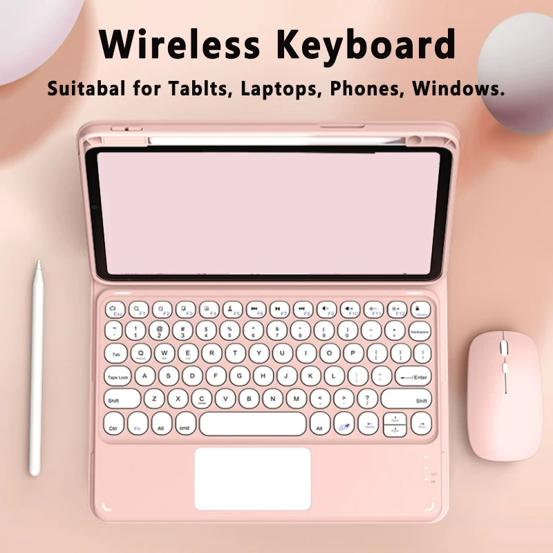 Wireless Keyboard with Touchpad,Ultra-Slim Portable Bluetooth Rechargeable Keybo