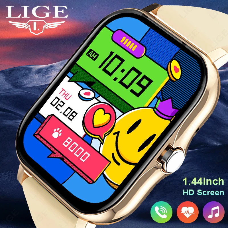 LIGE H13MINI Custom Dial Women Waterproof Watch Bluetooth Call Smart Watch Men F