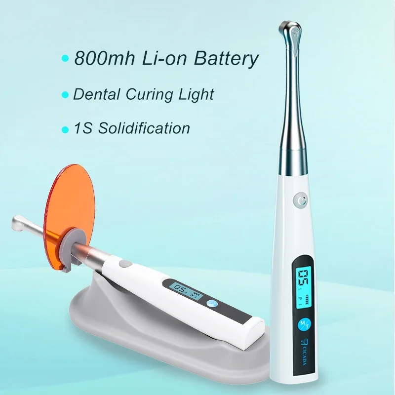 Dental Curing LED Lamp Wireless 1 Second Cure Light 800-1400mw/cm² Dentistry Equ
