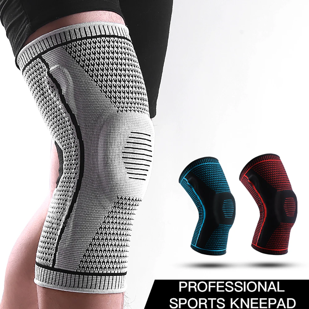 1 PC Knee Pads Strap Patella Medial Support Meniscus Silicone Compression Protec