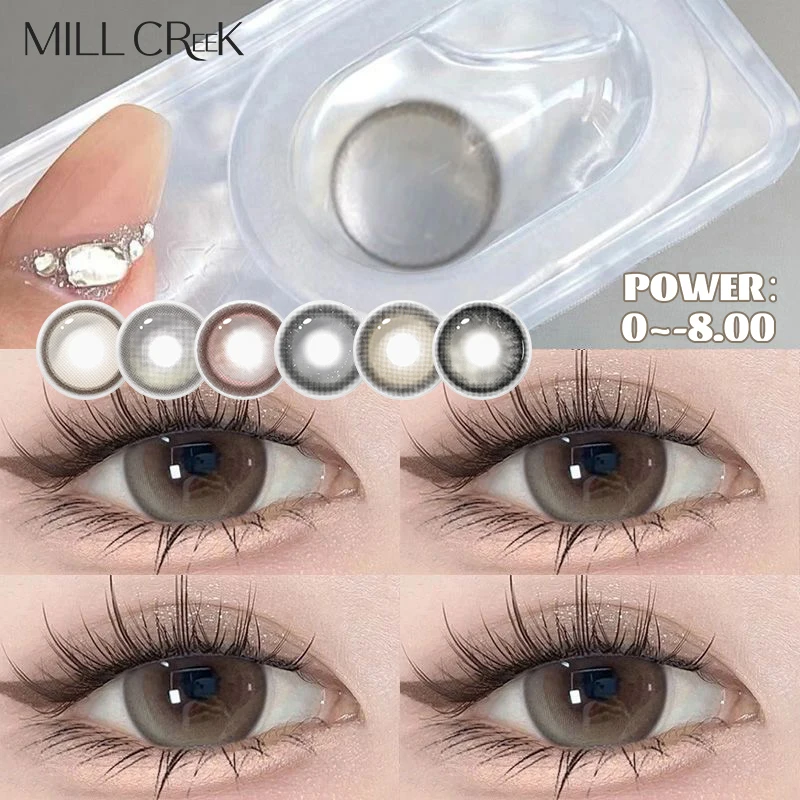 Mill Creek korean lens Colored Contacts for Eyes Myopia Cosmetic Lenses With Dio