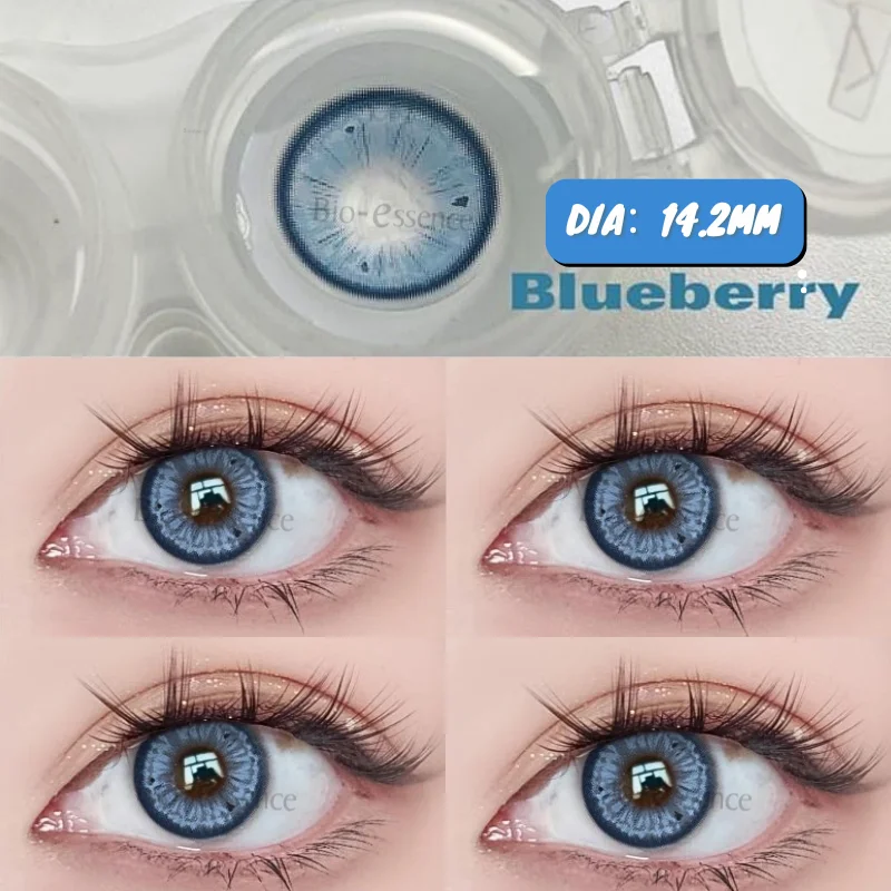 Bio-essence Color Contact Lenses Blue with Prescription New Fashion Makeup Lens