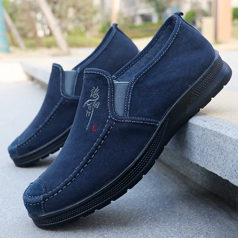 Spring Polyurethane Men Shoes Old Beijing Cloth Shoes Canvas Shoes Men Sports Ca