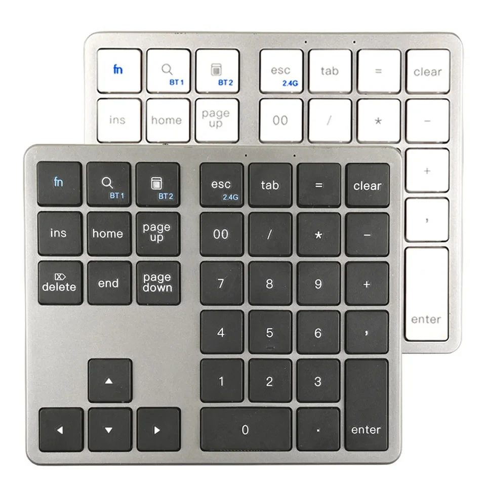 2.4Ghz Wireless + Bluetooth Numeric Keypad K35 Number Pad USB C Rechargeable Num