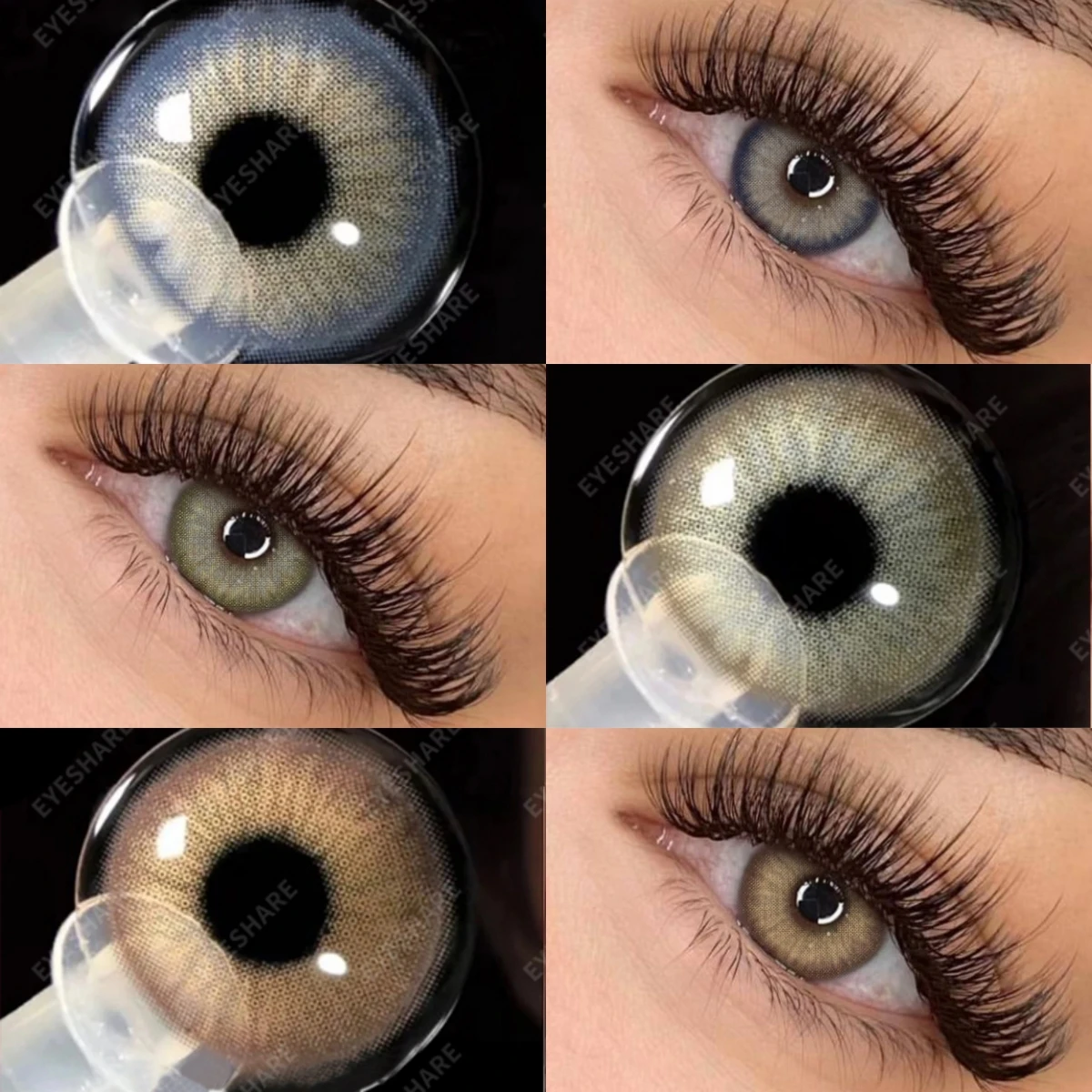 EYESHARE 2pcs Color Contact Lenses for eyes Brown Lenses High quality natural co