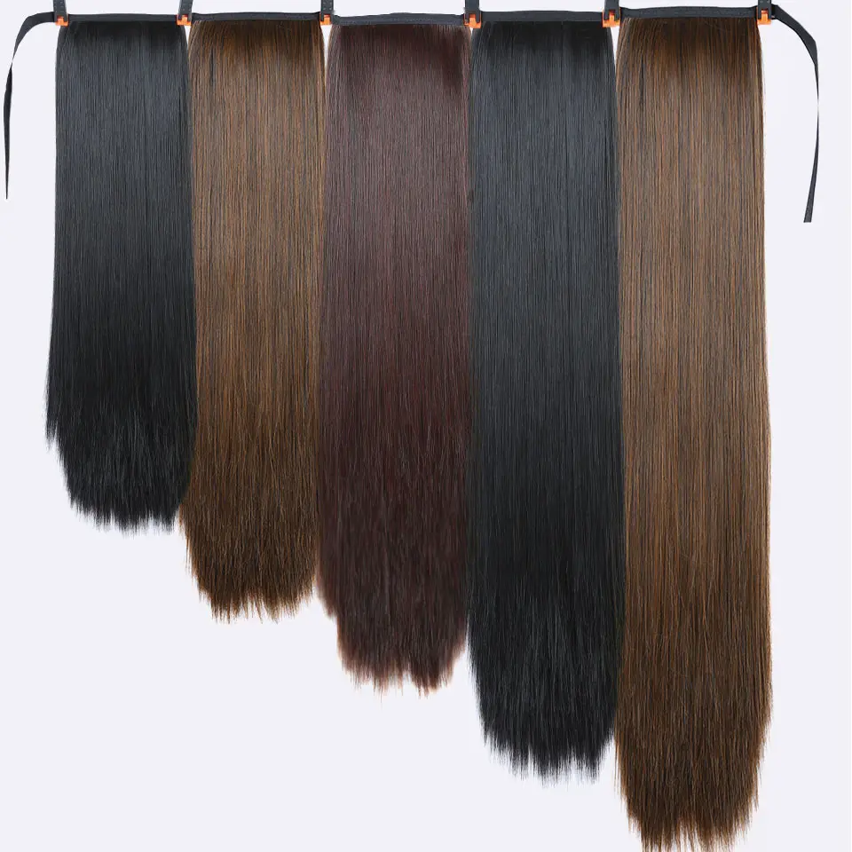 Synthetic Pony Tail Hair Wigundle False Hair Tail Hair Ponytail In Straight Clip