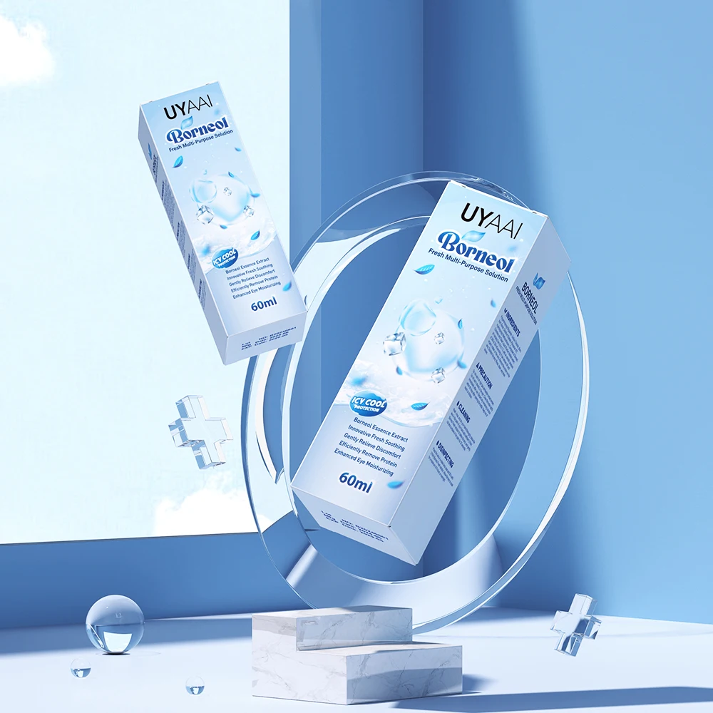 UYAAI Borneol Essence Extra Color Contact Lenses Care Solution 60ml Icy Cool Pro