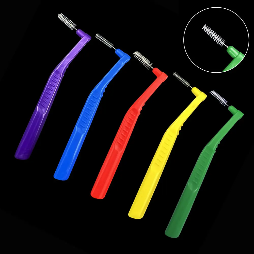 5pcs L Shape Orthodontic Interdental Brushes Toothpick Oral Hygiene Teeth Whiten