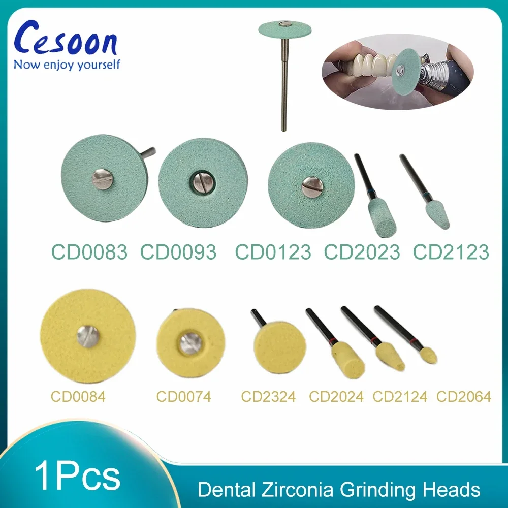 1Pcs Dental Zirconia Grinding Heads Ceramic Diamond Grinding Head Highlight Poli