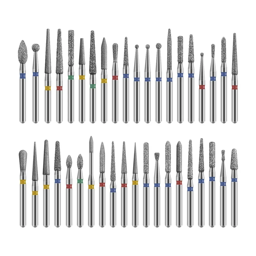 10pcs/box Dental Diamond Burs Drill 1.6mm Shank for High Speed Handpiece Burs Em