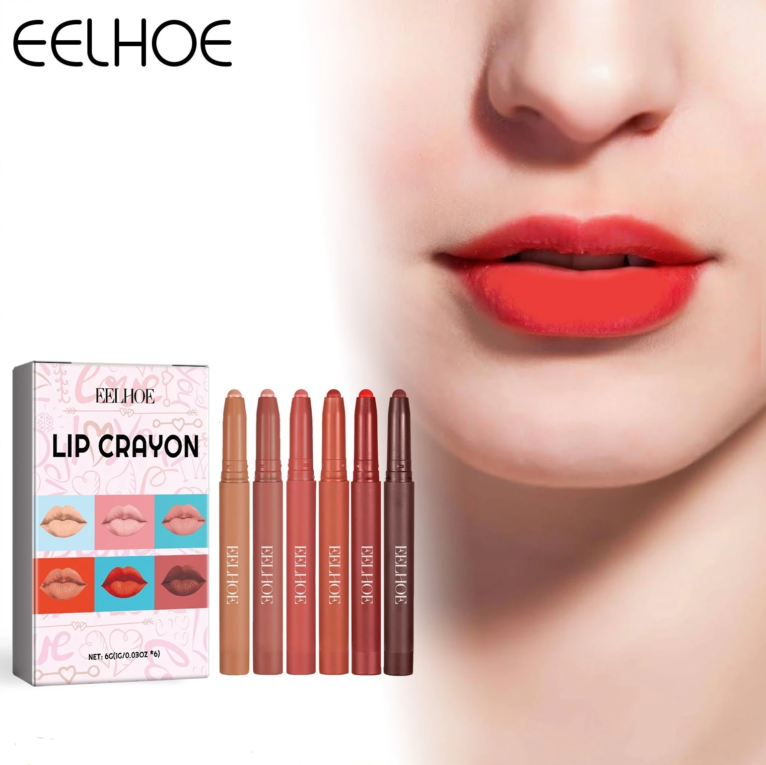 Waterproof Matte Lipliner Pencil Lipstick Pen Long Lasting Sexy Lip Tint Non-sti
