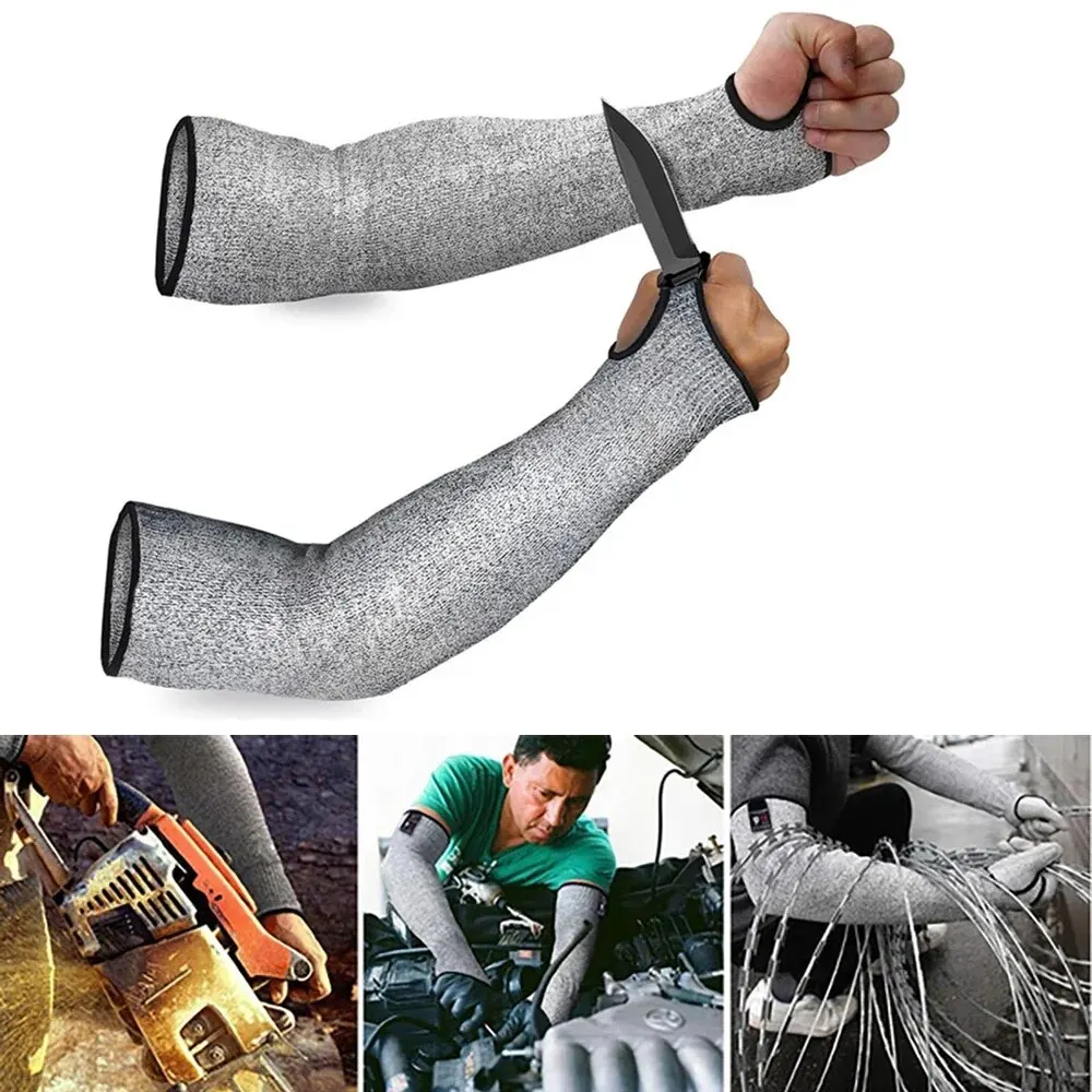 Level 5 Safety Sleeves Anti Cut Arm Puncture Gloves Cutting Resistant Bracers Pr