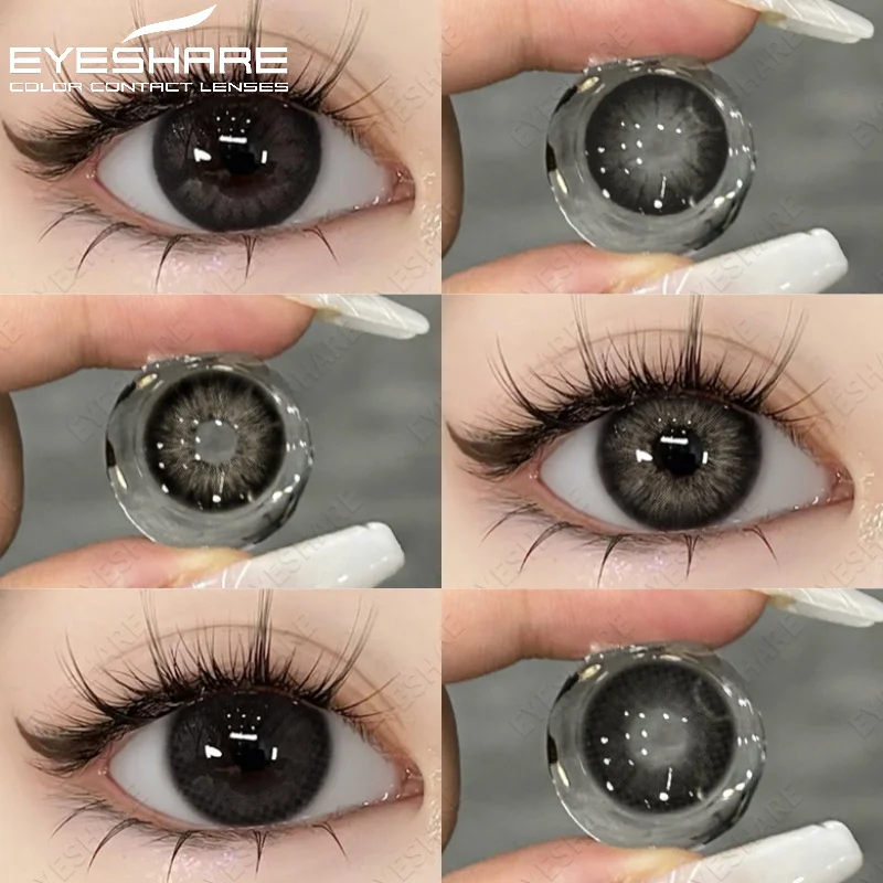 EYESHARE Color Contact Lenses for Eyes Black Lenses Big Eye Lenses 1pair/2pcs Ey