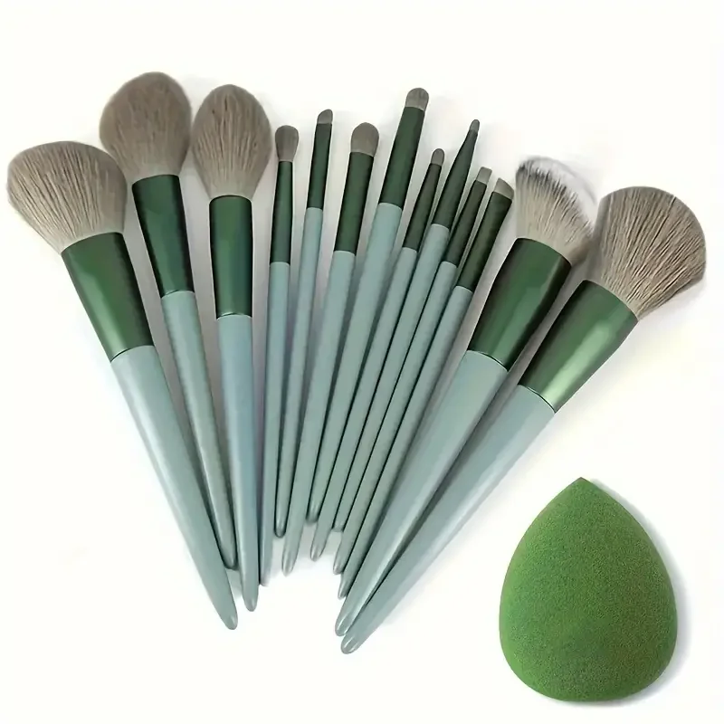 Makeup Brush Set 13Pcs Kit Cosmetic Foundation Eyeshadow Brushes Professional Po