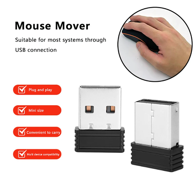 Wireless Mouse Jigglers Mover Undetectable Automatic USB Port Shaker Wiggler for