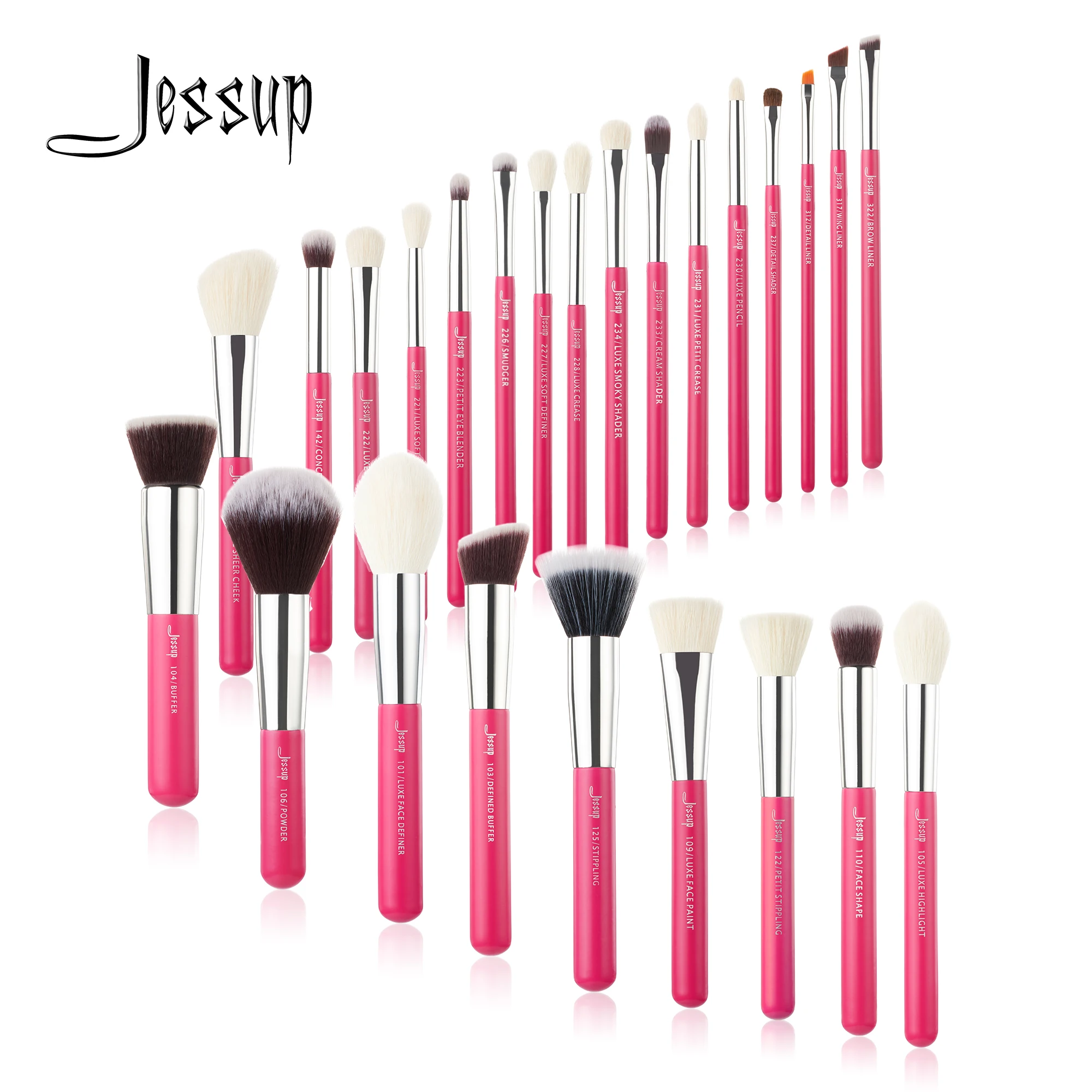Jessup Makeup brushes set 25pcs Make up Brush Professional ,Natural-Synthetic Fo