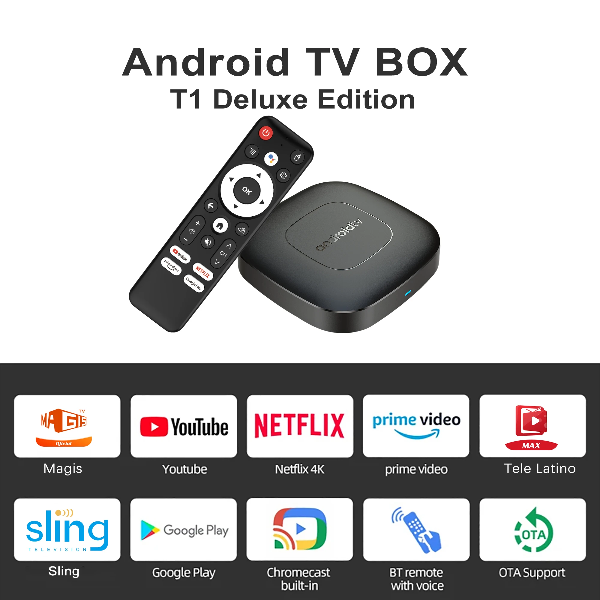 Global Version Smart Streaming Media Player TV Box AllwinnerH313 Android13 2.4G&