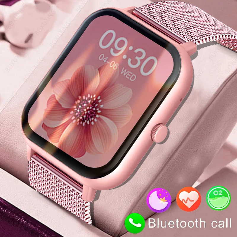 2024 Call Smart Watch Women Custom Dial Smartwatch For Android IOS Waterproof Bl