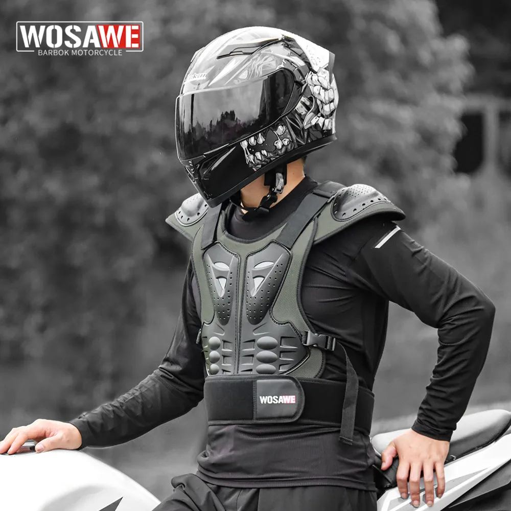 WOSAWE Motorcycle Jackets Men's Full Body Armor Protection Jackets Motocross End