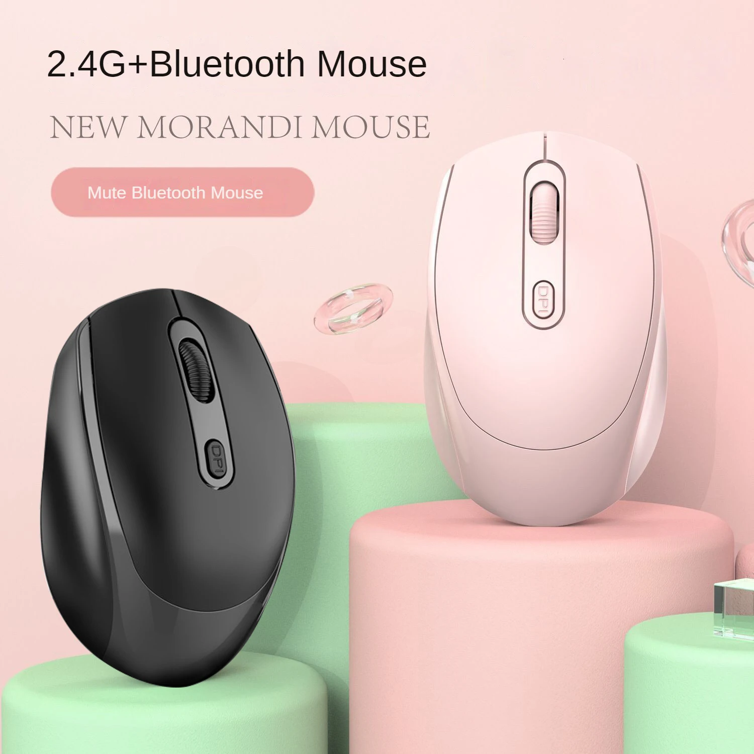 Rechargeable Bluetooth 5.2 Mouse USB Dual Mode 2.4G Wireless Mouse 1200 DPI For