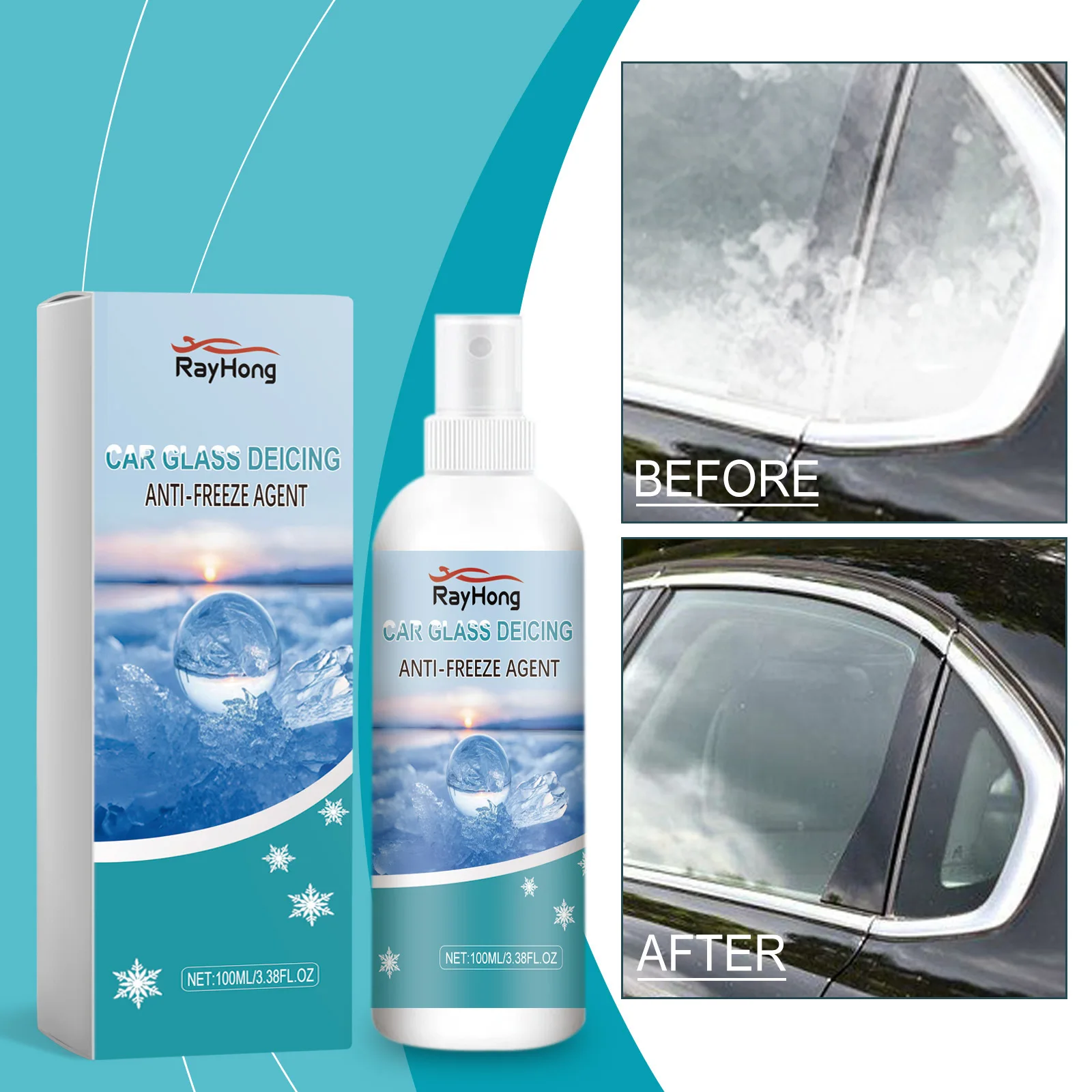 Rayhong Auto Glass De-Icing Antifreeze Agent For Car Front Windshield Anti-Fog A