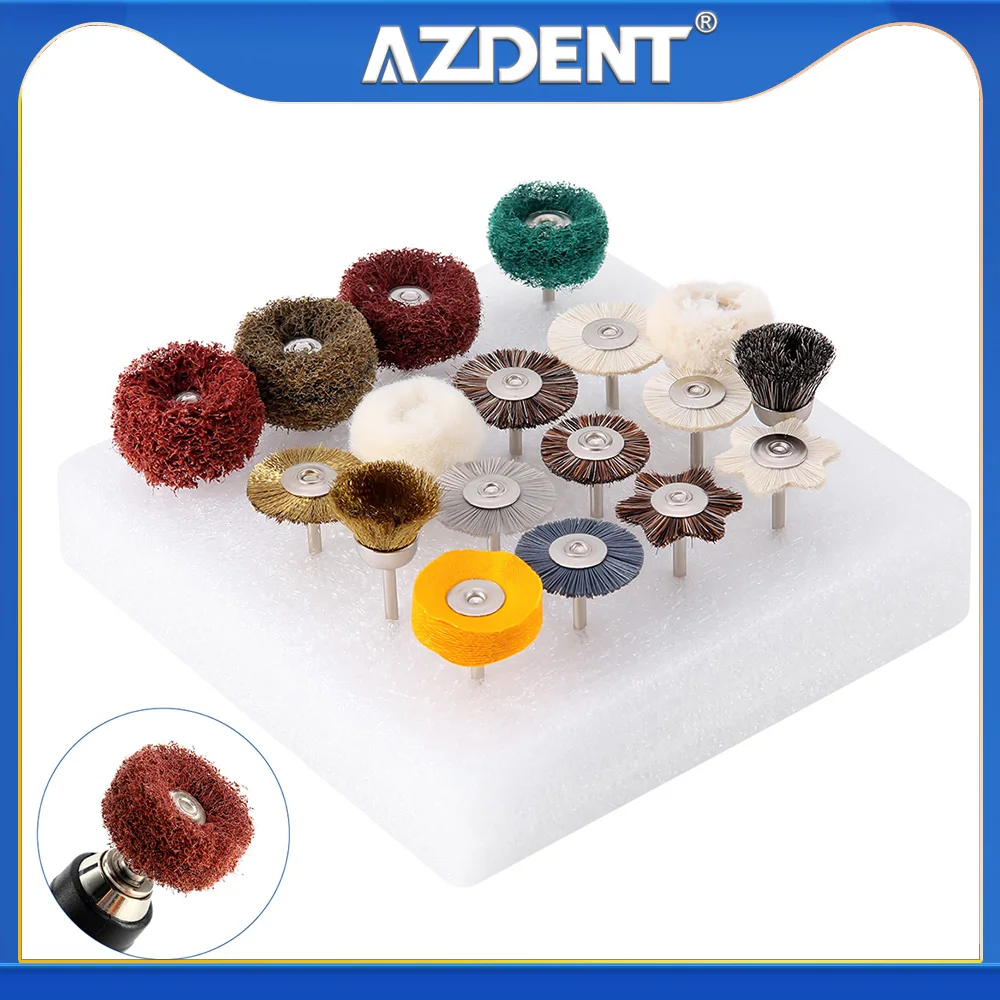 18Pcs/Box Dental Polishing Wheel Wool Cotton Polishing Brushes Polishers For Rot